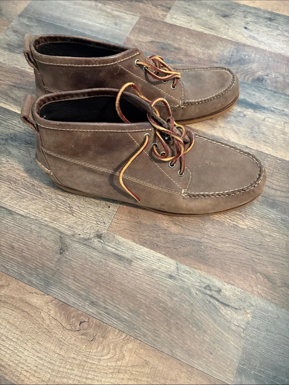 LL Bean Men’s Brown Leather Mock Chukka Boot/Shoe -Size 11.5